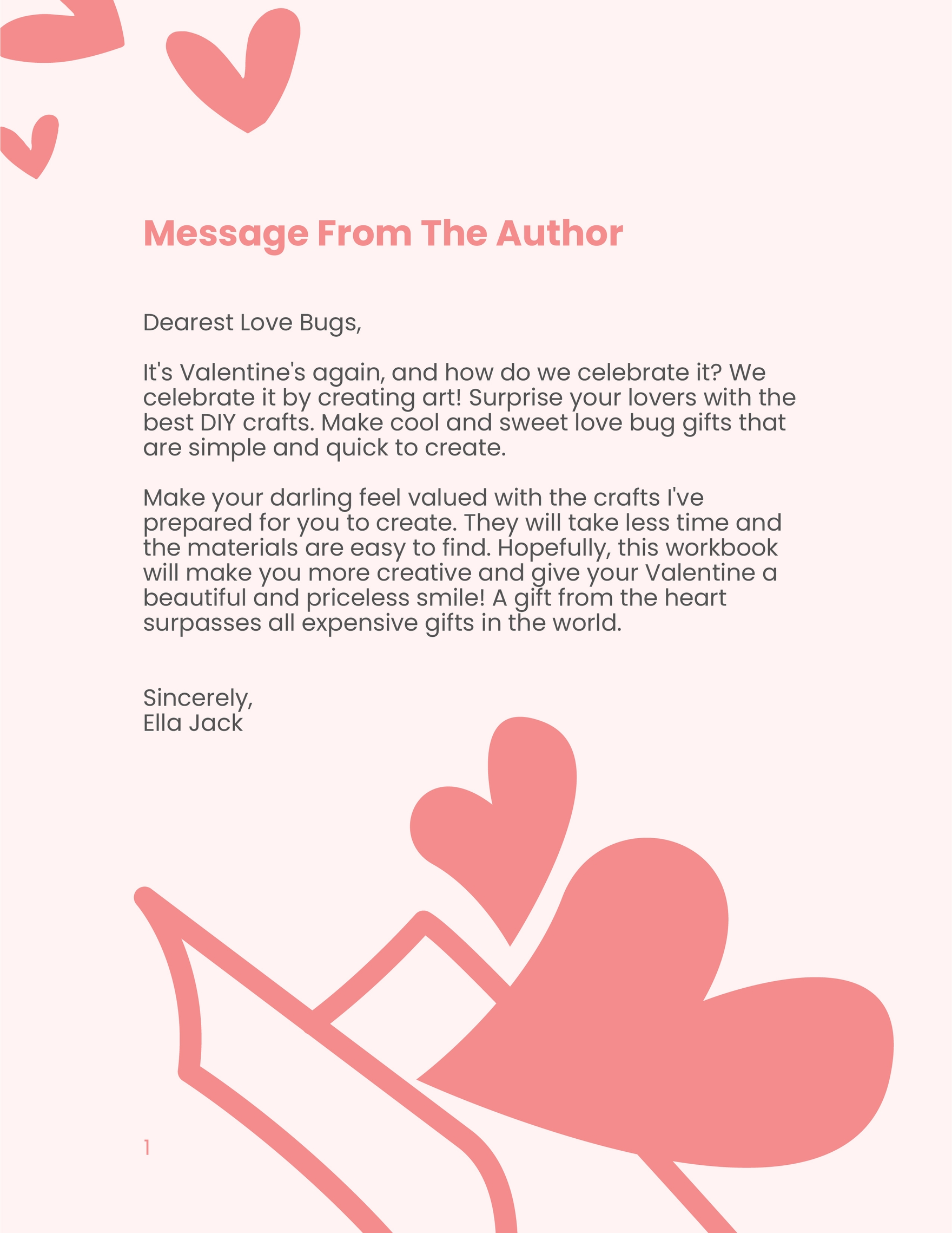 Love Bug Valentines Day Workbook Template