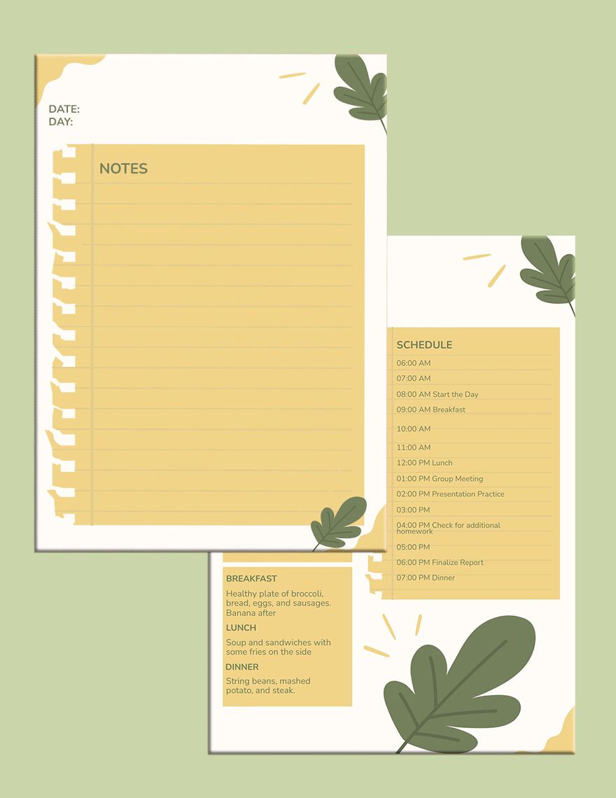 Free 2023 Dated Daily Planner Template Illustrator Word PDF