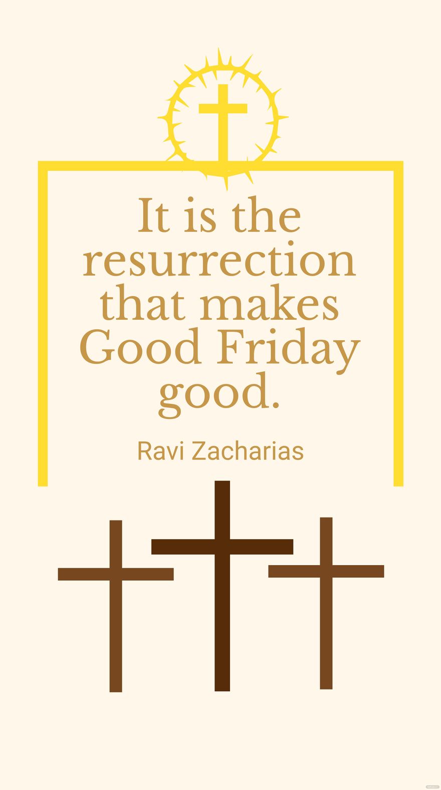 Free Ravi Zacharias - It is the resurrection that makes Good Friday good.