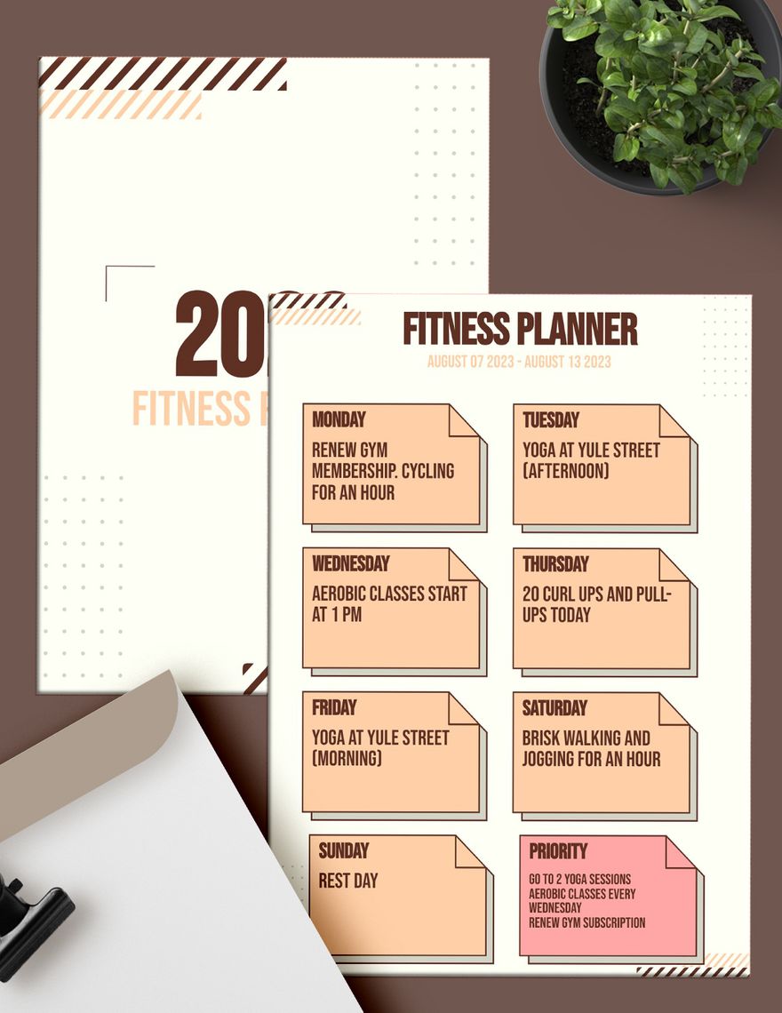 2023 Fitness Planner Template
