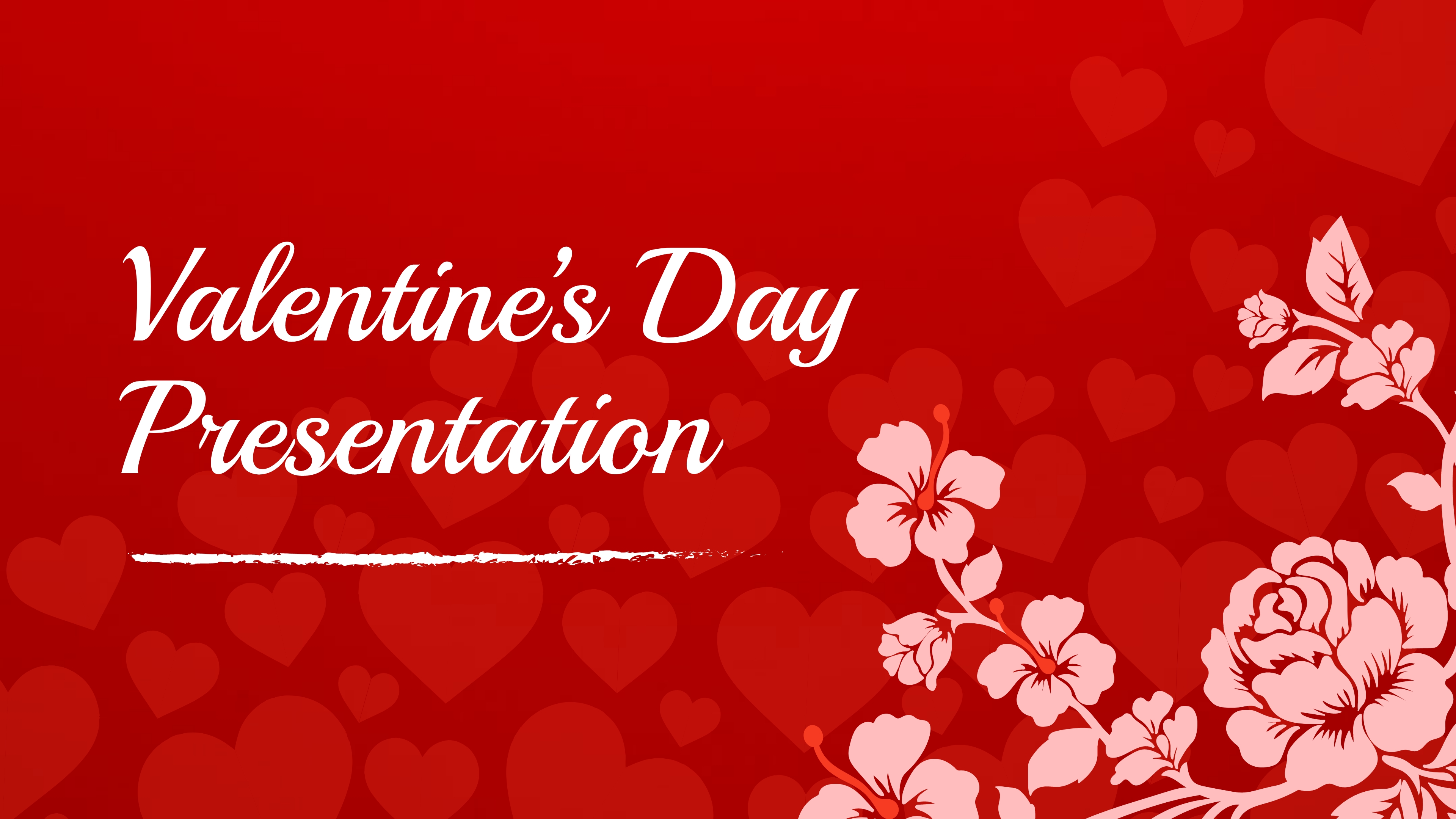 Free Modern Valentine's Day Presentation Template to Edit Online