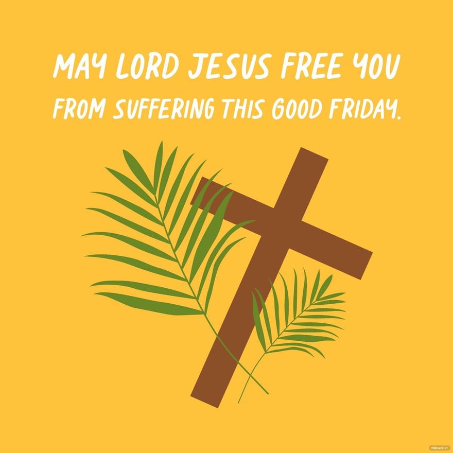Free Good Friday Message Vector