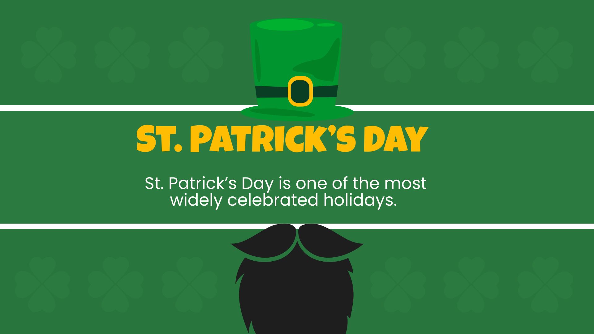 Free St. Patrick's Day Design Presentation Template to Edit Online