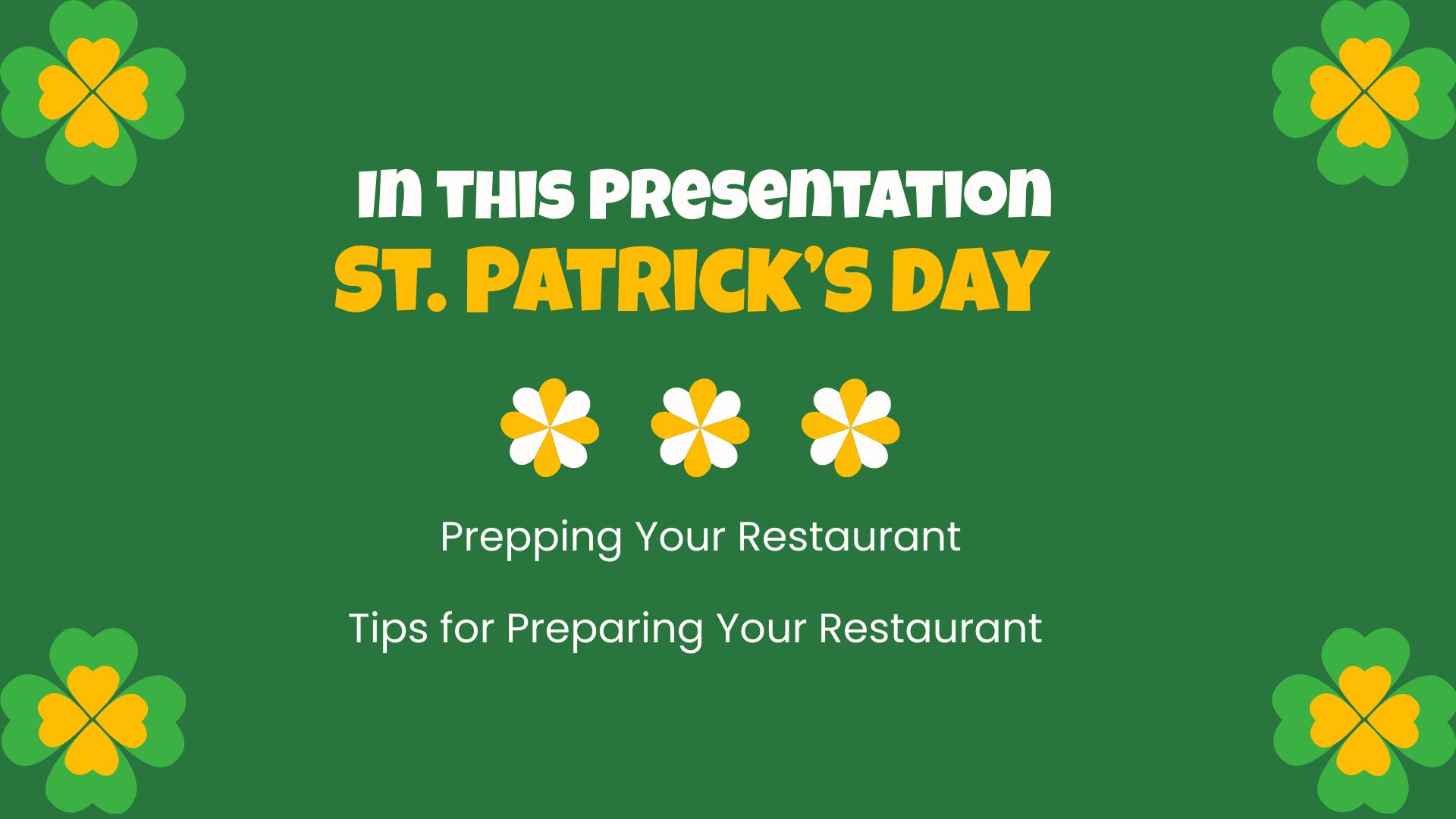 Free St. Patrick's Day Design Presentation Template to Edit Online