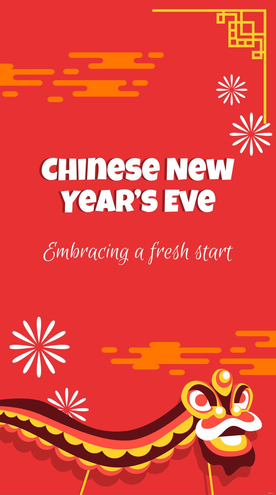 Free Chinese New Year Flyer Background