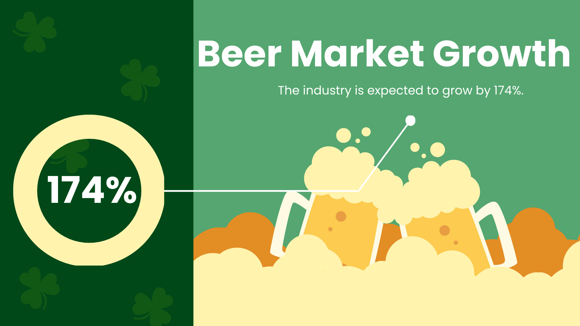 Free St. Patrick's Day Infographics Presentation Template to Edit Online