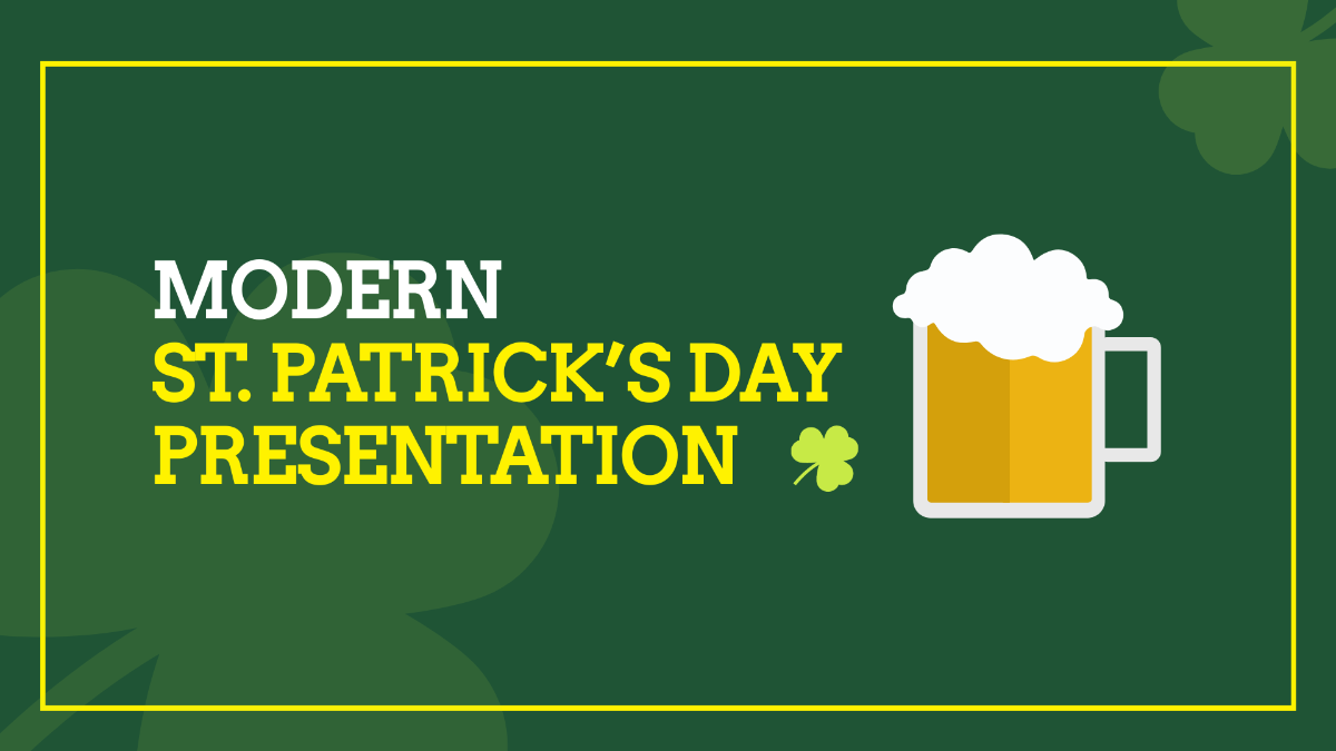 Modern St. Patrick's Day Presentation Template