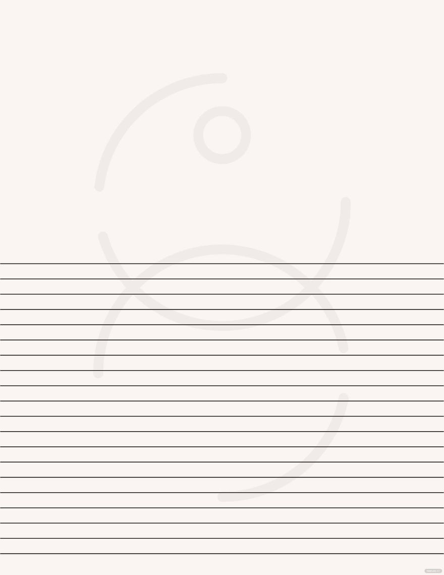 Half-Lined Notebook Paper Template