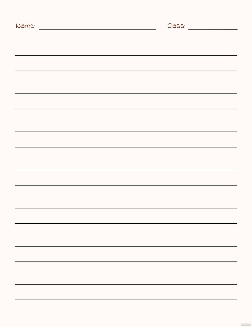 2 Lined Notebook Paper Template