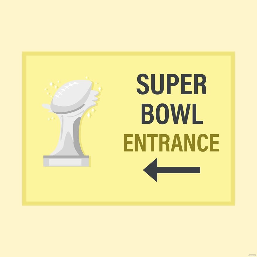 Super Bowl Sign Vector