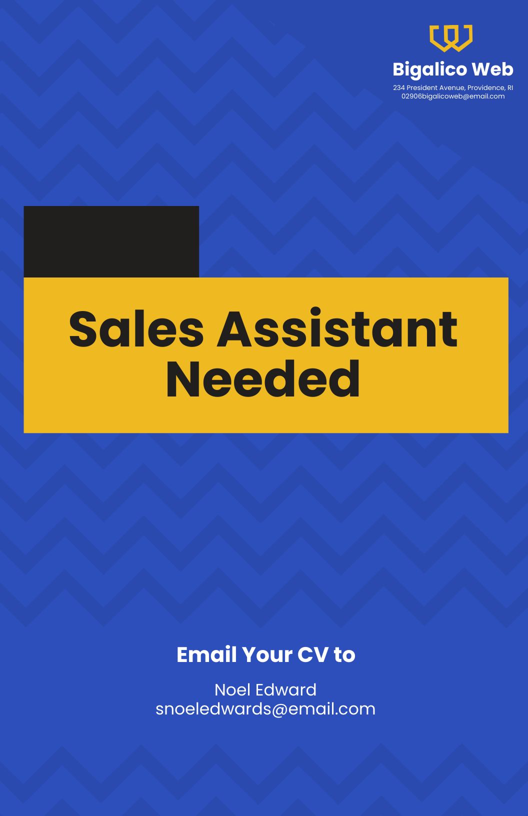 Sales Assistant Vacancy Template