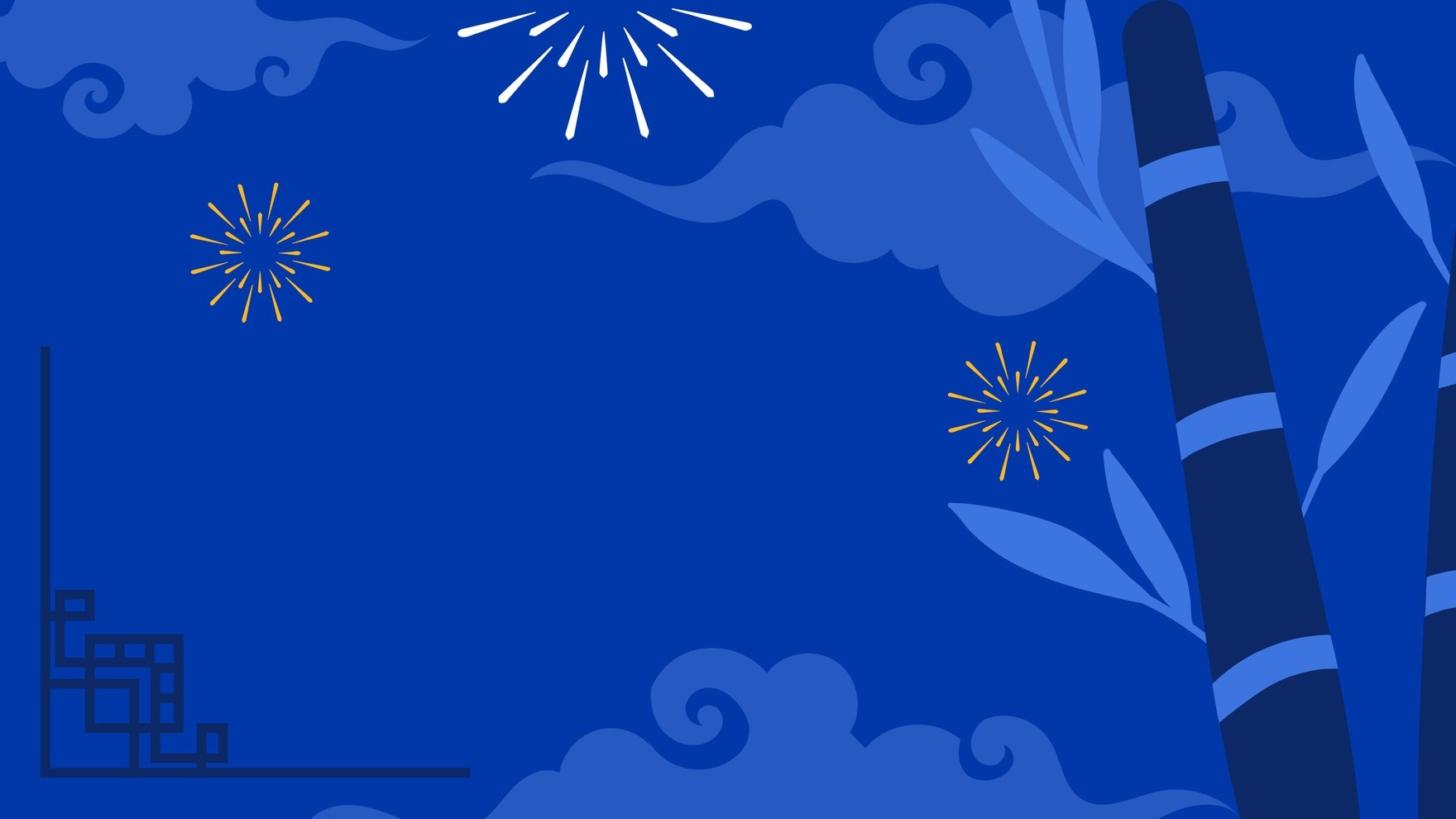 Chinese New Year Blue Background