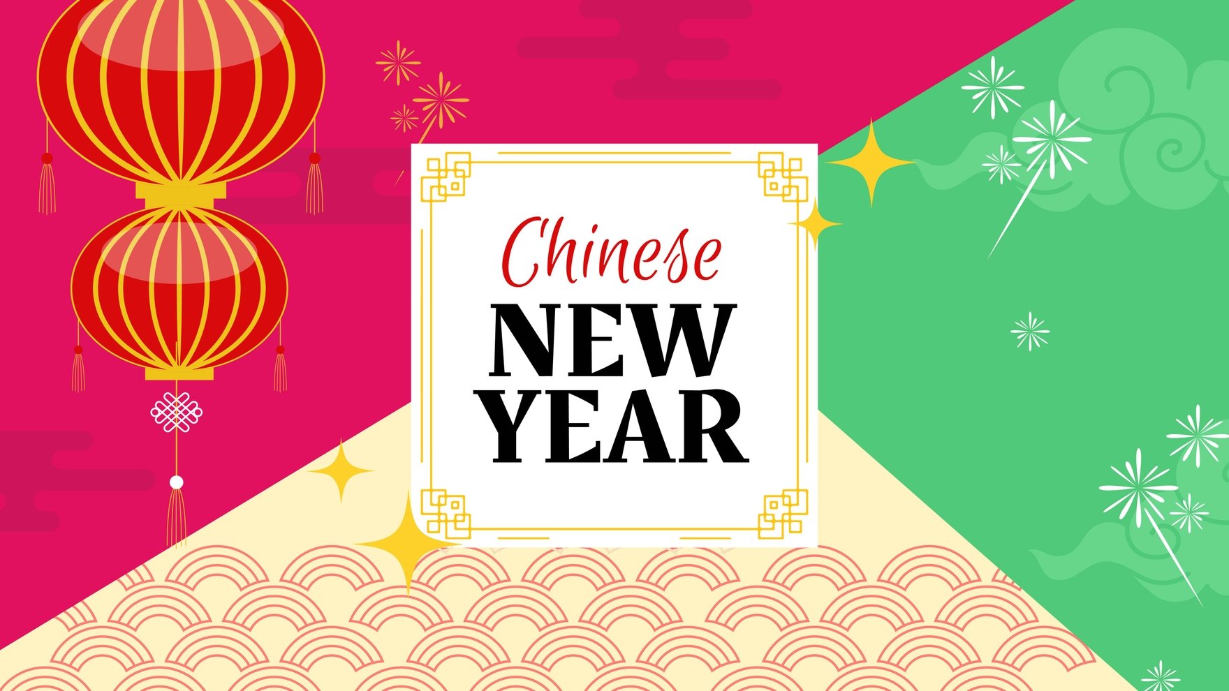 Free Chinese New Year Colorful Background