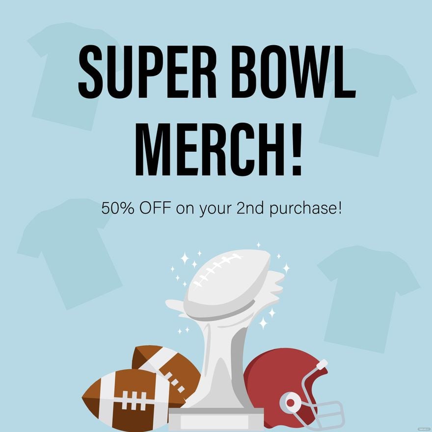 Free Super Bowl Sale Vector in Illustrator, PSD, EPS, SVG, JPG, PNG