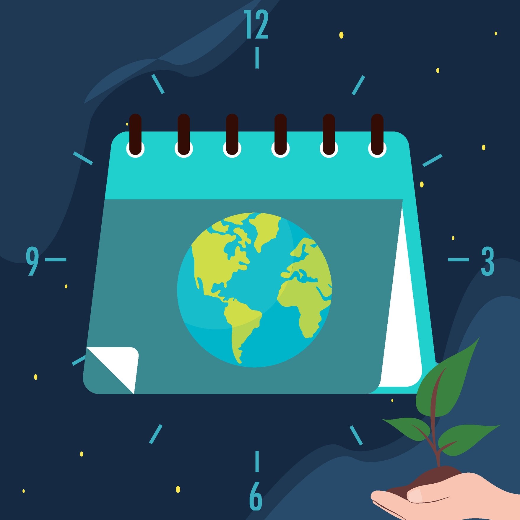 Earth Hour Calendar Vector