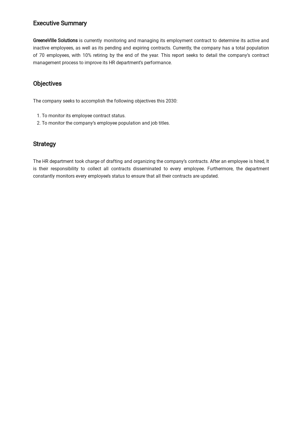 Free Contract Management Report Template - Google Docs, Word | Template.net