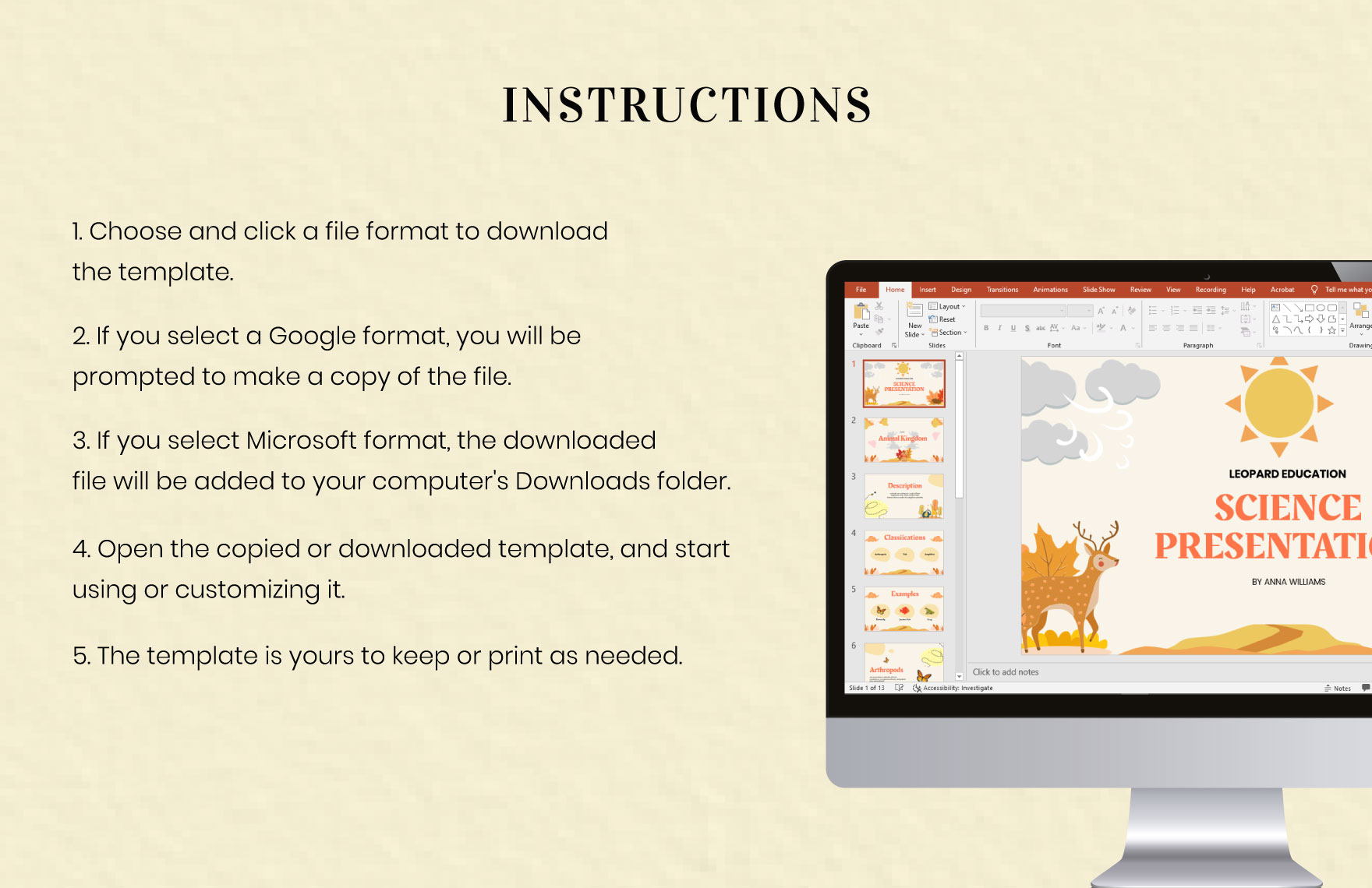 Free Science Presentation Template to Edit Online
