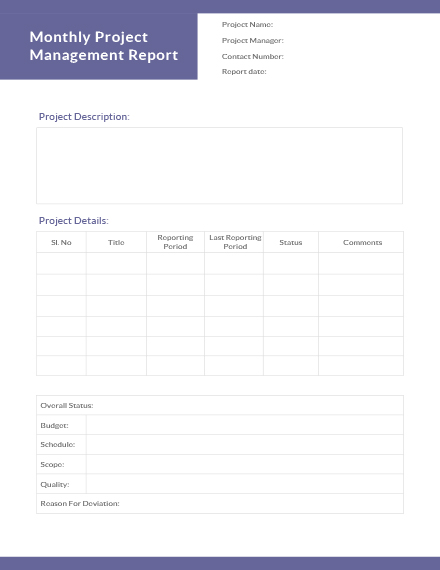 Free Company Monthly Report Template: Download 154+ Reports in Word ...