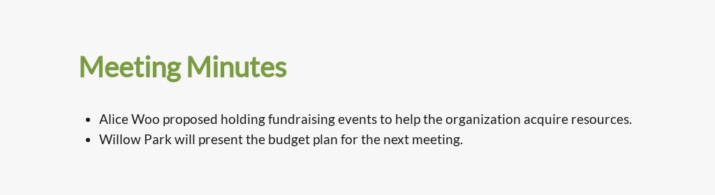 Non Profit Board Meeting Minutes Template - Google Docs, Word, Apple ...