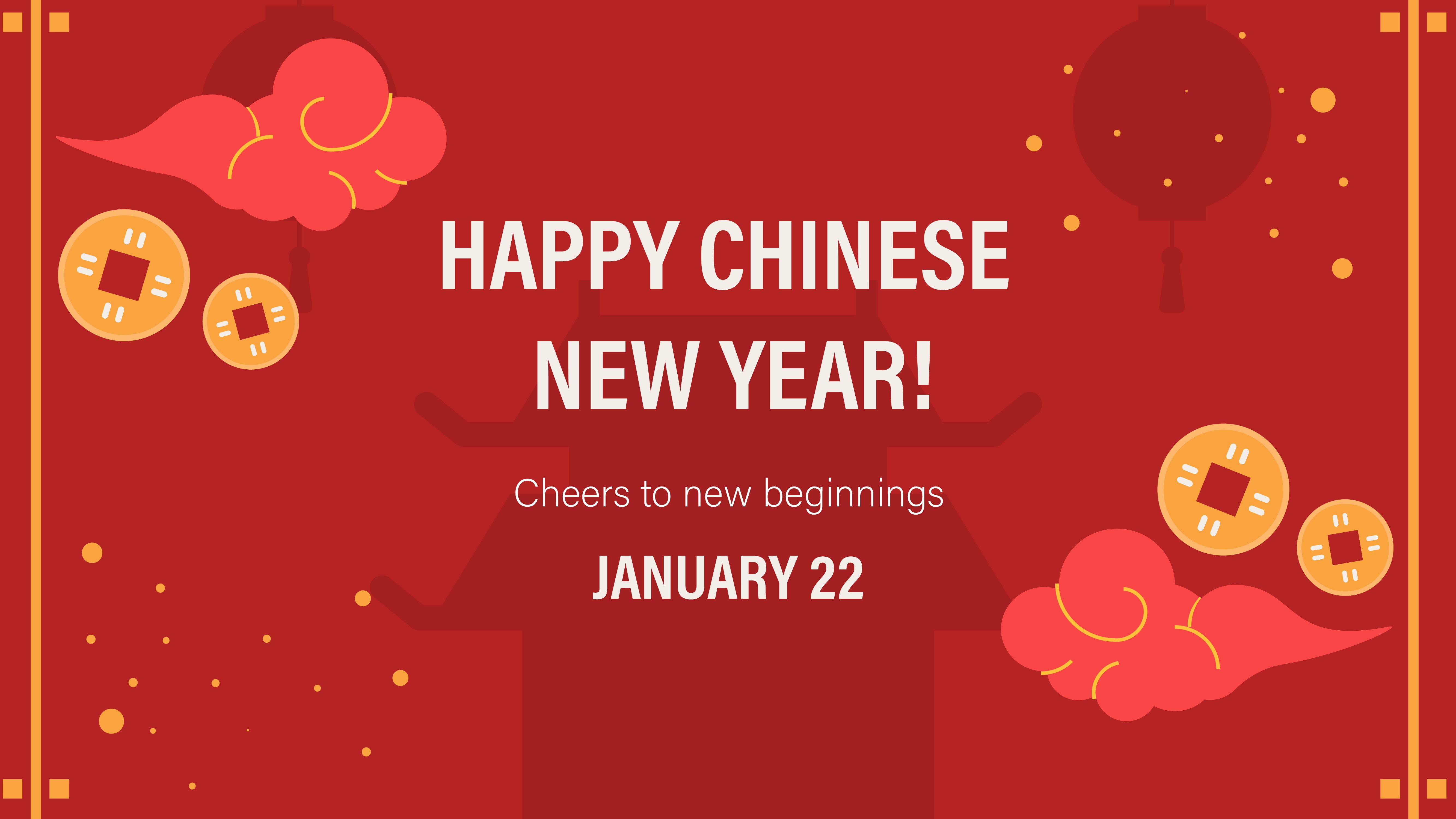 Free custom printable Lunar New Year card templates
