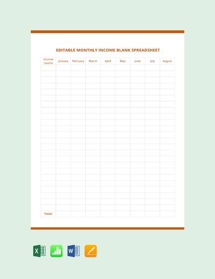 Blank Spreadsheet Templates in Microsoft Excel (XLS) | Template.net
