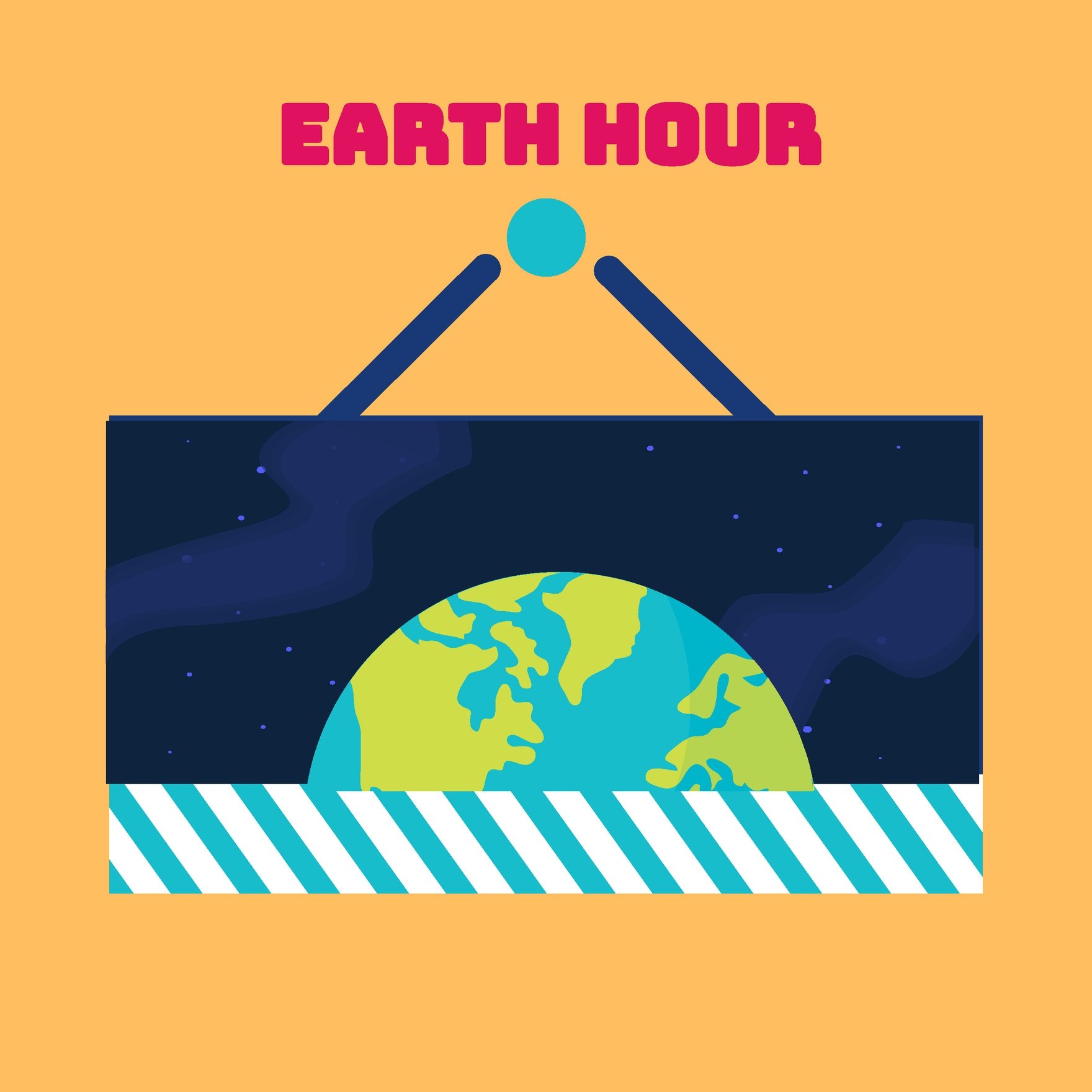 Earth Hour Sign Vector