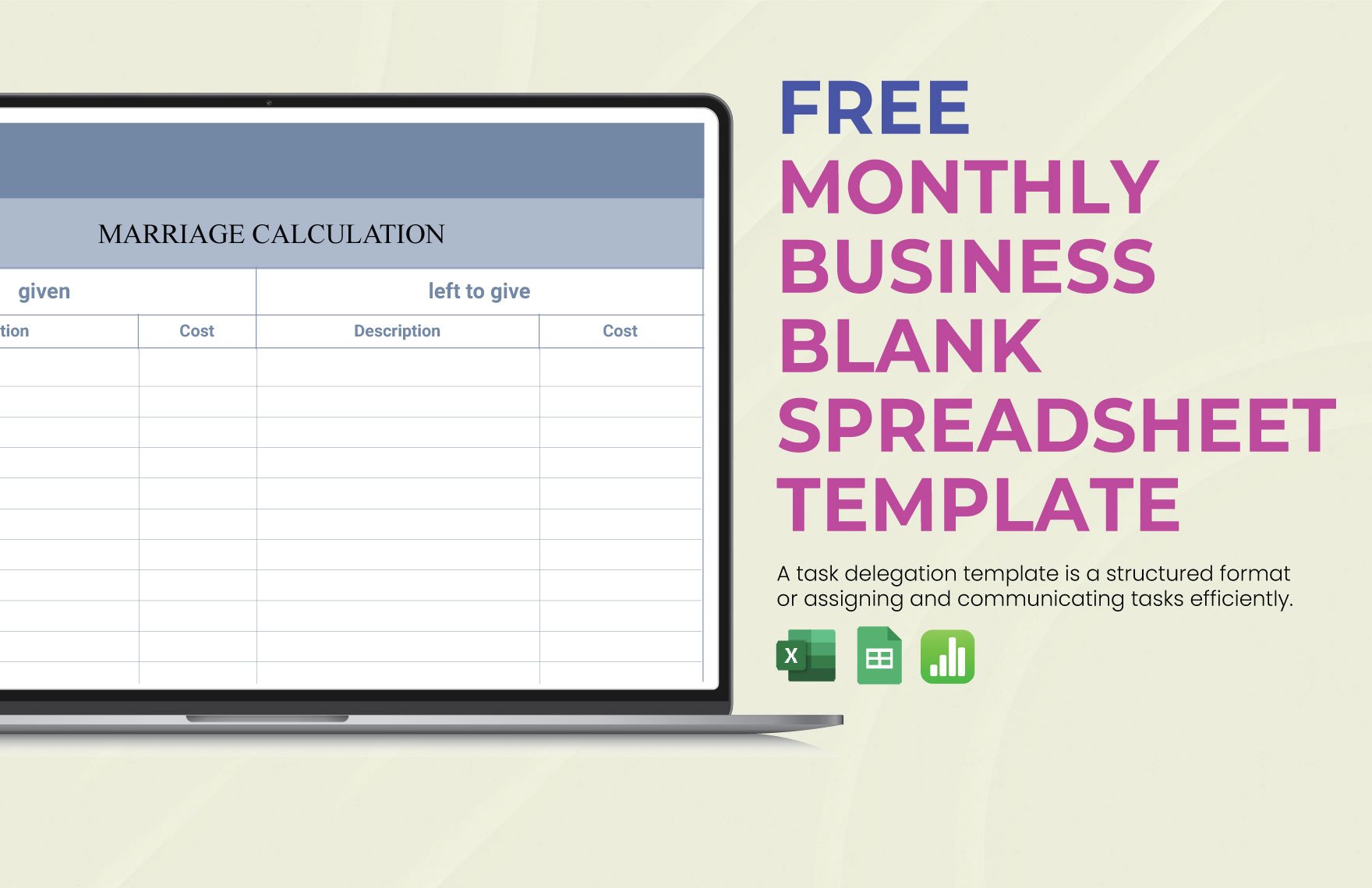 Monthly Business Blank Spreadsheet Template in Word, Google Docs, Excel, PDF, Google Sheets, Apple Pages, Apple Numbers