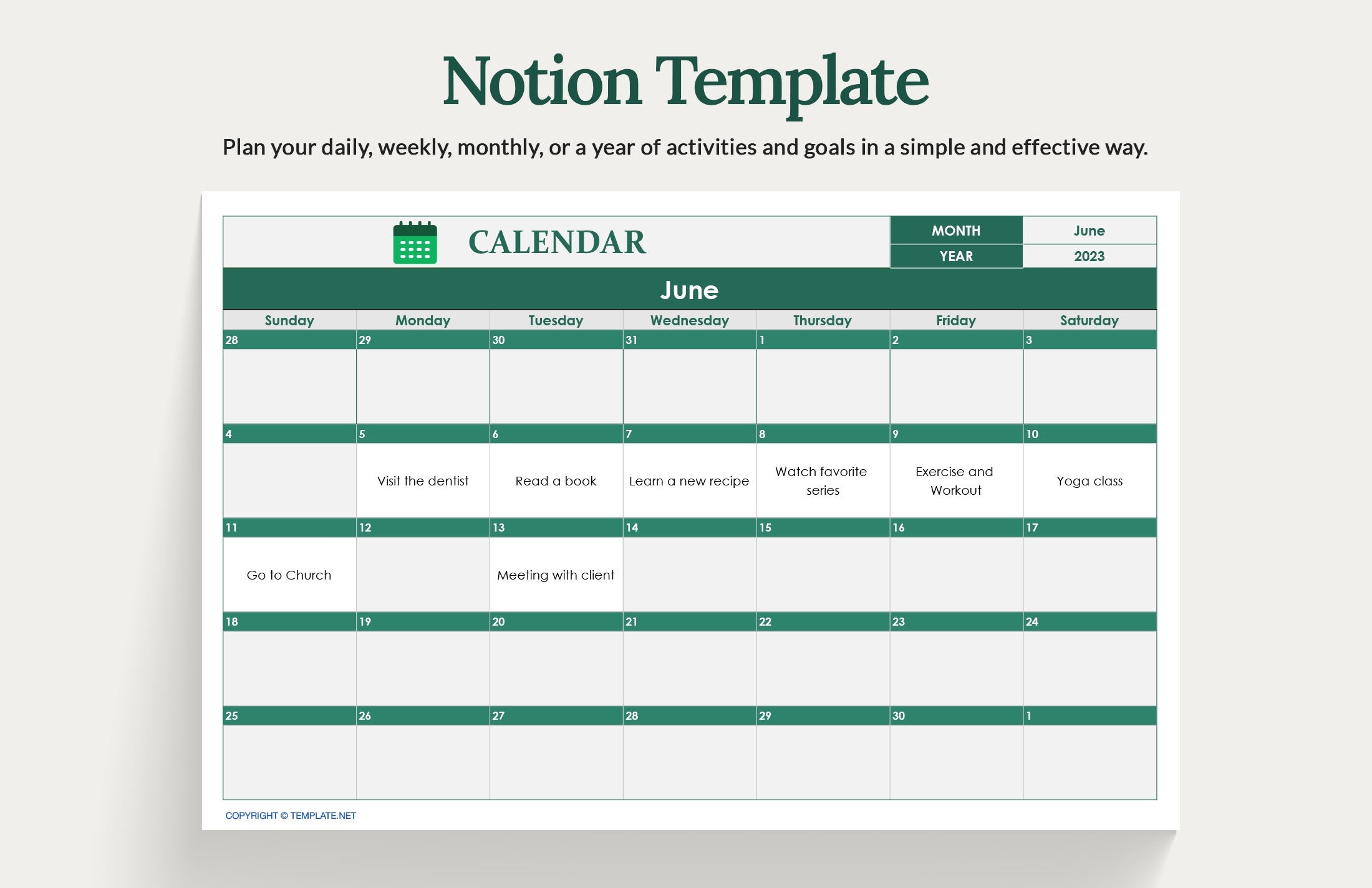 notion template