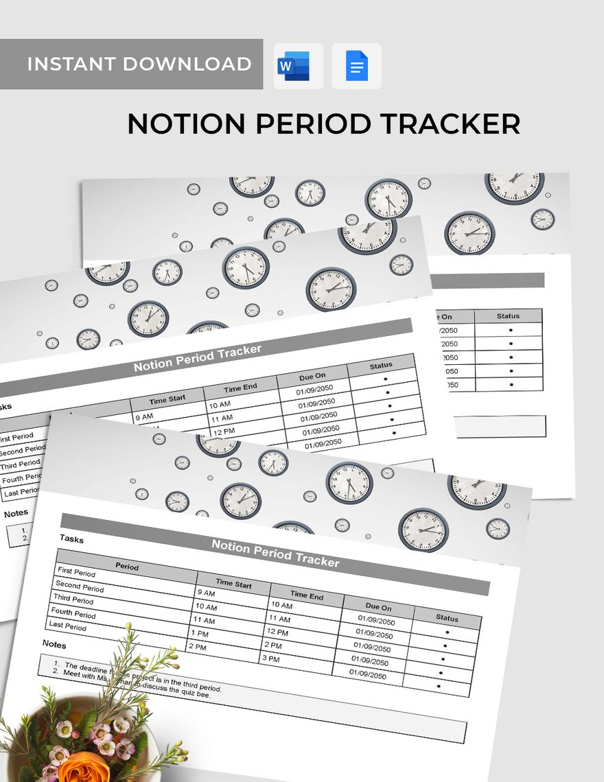 Notion Period Tracker Template