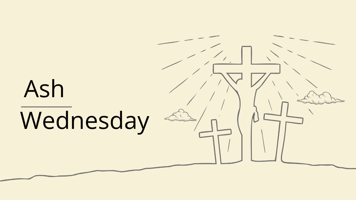 Ash Wednesday Drawing Background Template