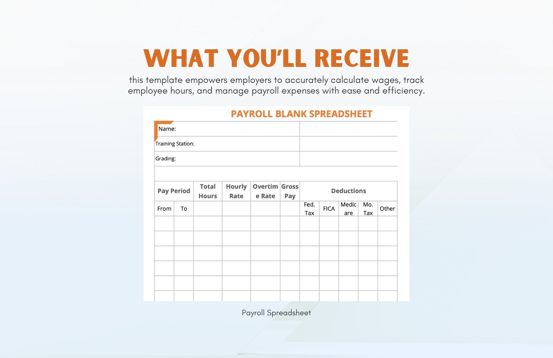 Payroll Spreadsheet Template