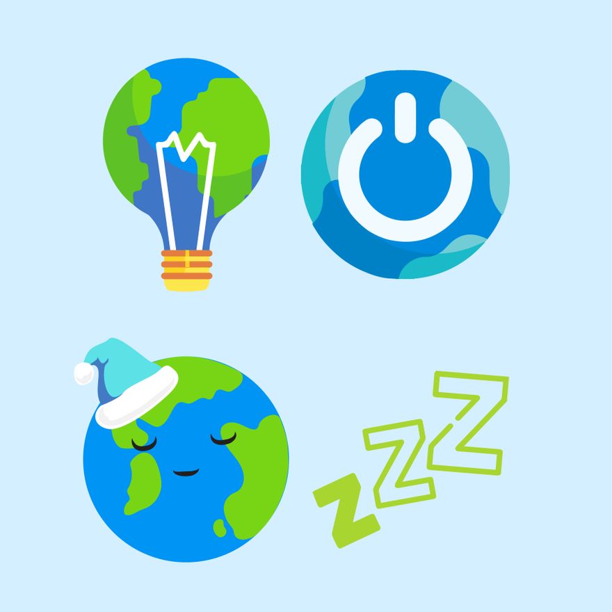 Earth Hour Logo Clipart in PDF, Illustrator, PSD, EPS, SVG, JPG, PNG