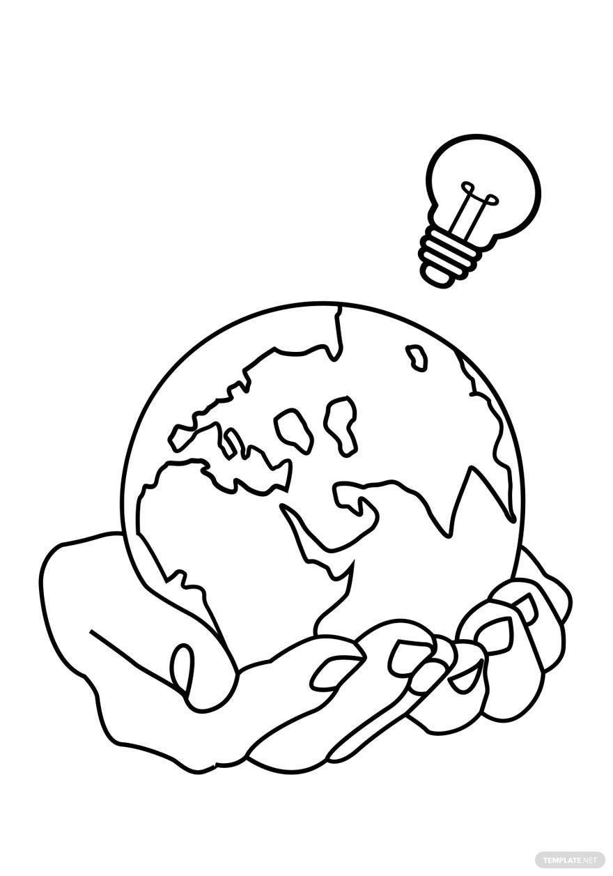 Free Earth Hour Drawing in PDF, Illustrator, PSD, EPS, SVG, JPG, PNG