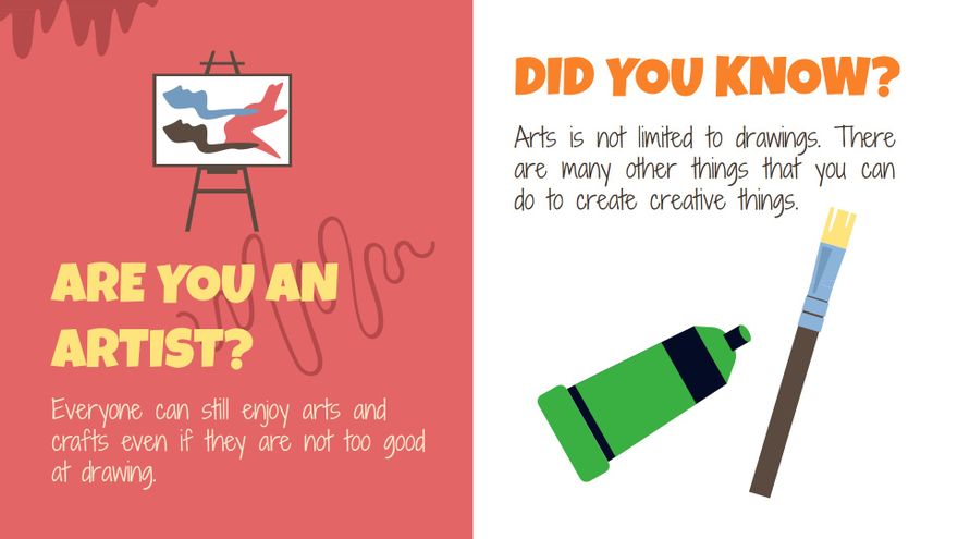 Free Fun Art Presentation Template to Edit Online