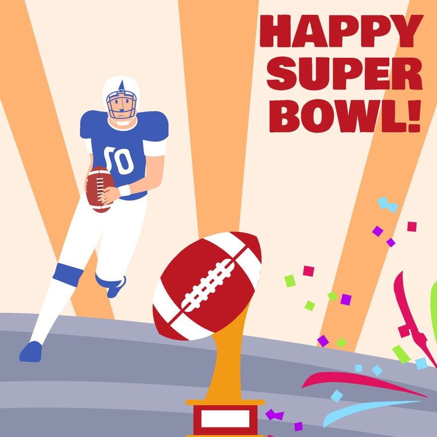 Free Happy Super Bowl Vector in Illustrator, PSD, EPS, SVG, JPG, PNG