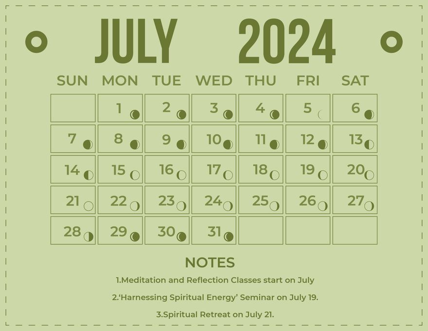 Moon Phase Calendar July 2024 July And August 2024 Calendar