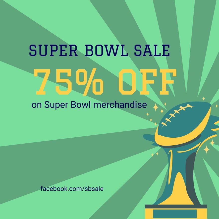 Super Bowl Facebook Ad Banner