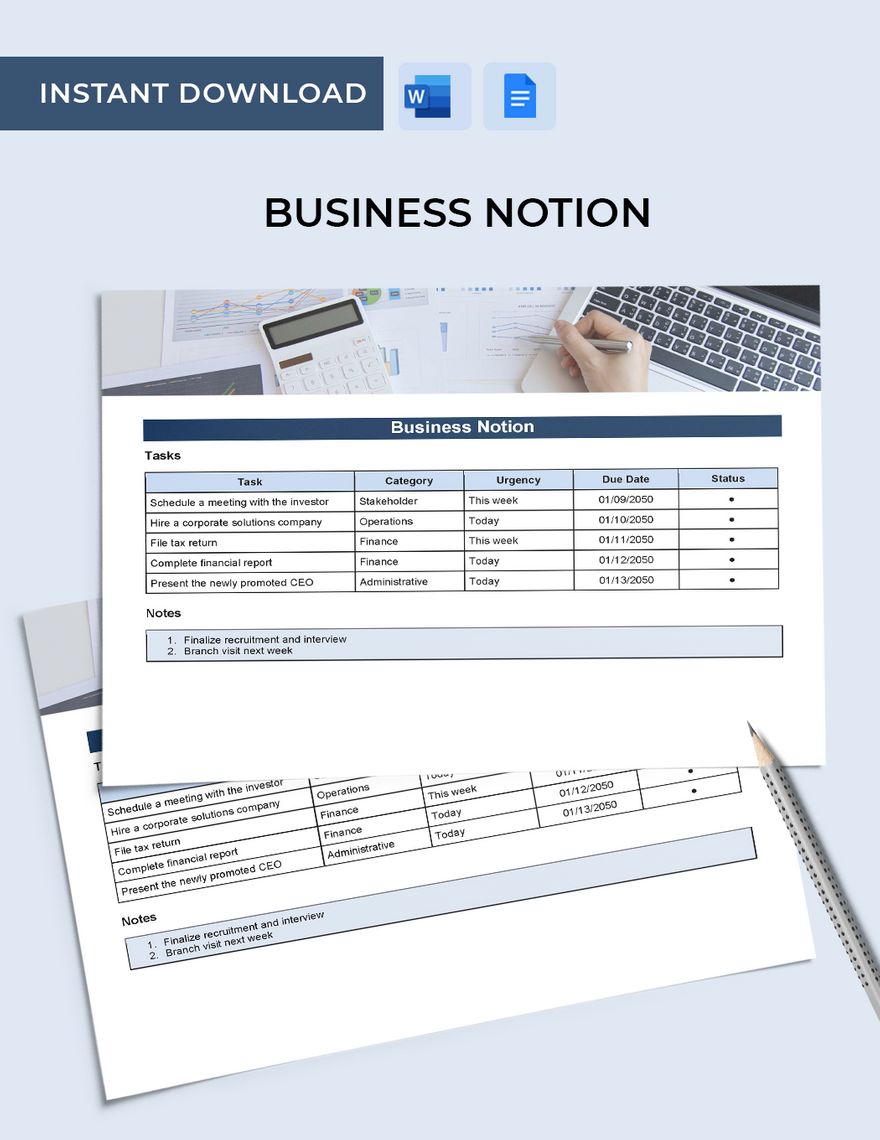 Business Notion Template