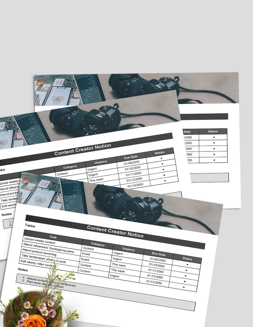 Content Planner Notion Template