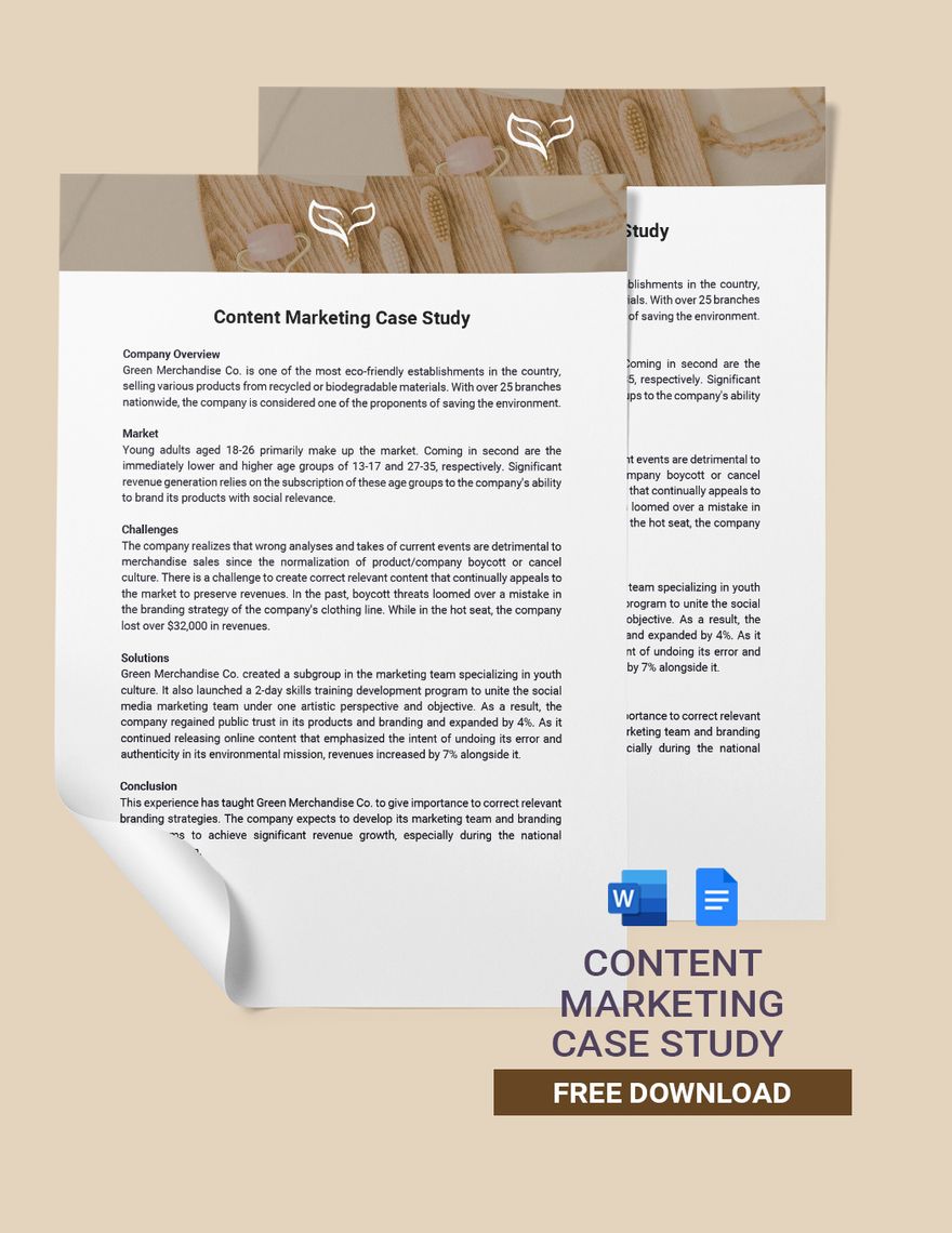 Content Marketing Case Study Template