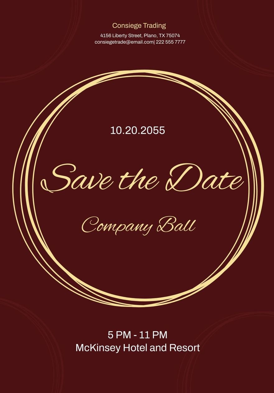 Electronic Save The Date Template