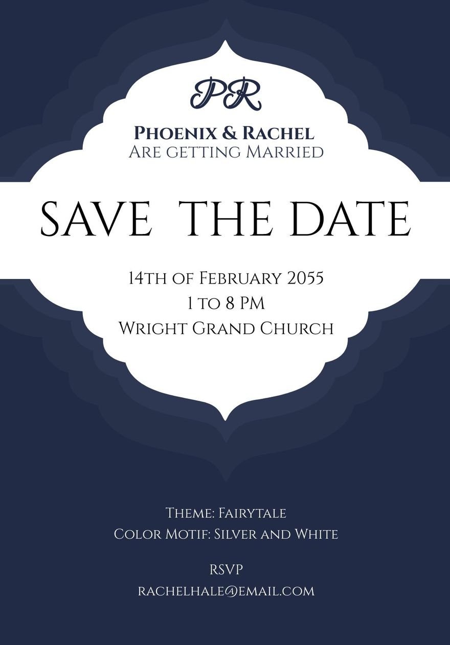 Free Elegant Save The Date Template