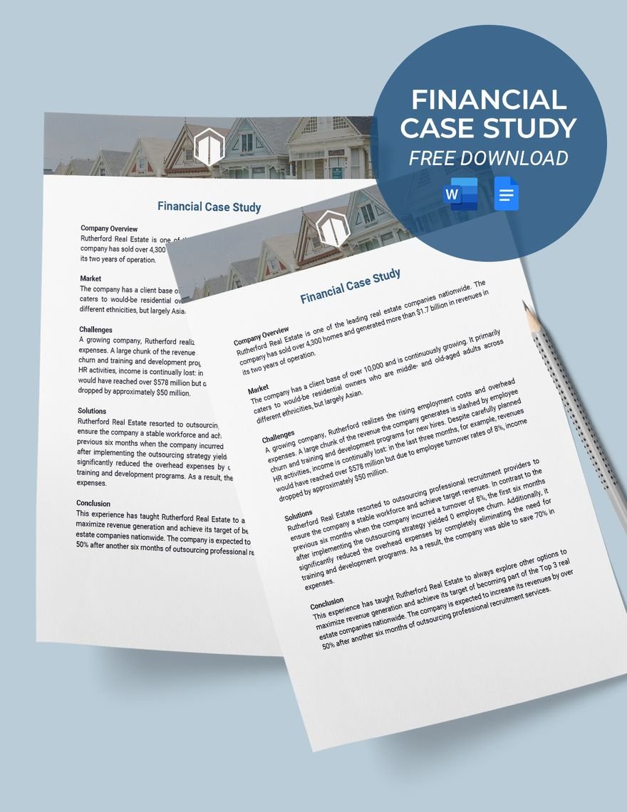 Free Financial Case Study Template