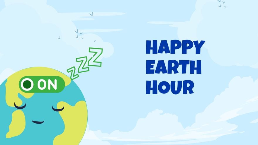 Happy Earth Hour Background