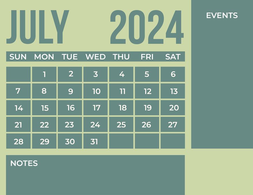 July 2024 Calendar Blank Calendar Pages Calendar 2024 All Holidays