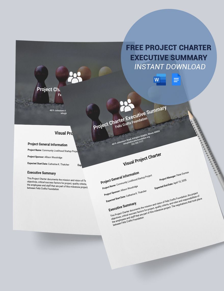 Free Project Charter Executive Summary Template