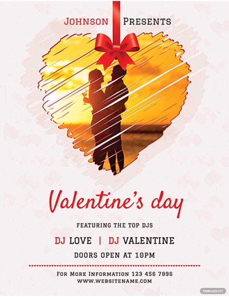 Valentine's Day Heart Flyer Template
