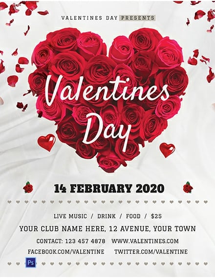 FREE Valentine s Day Love Flyer Template Word PSD Apple Pages