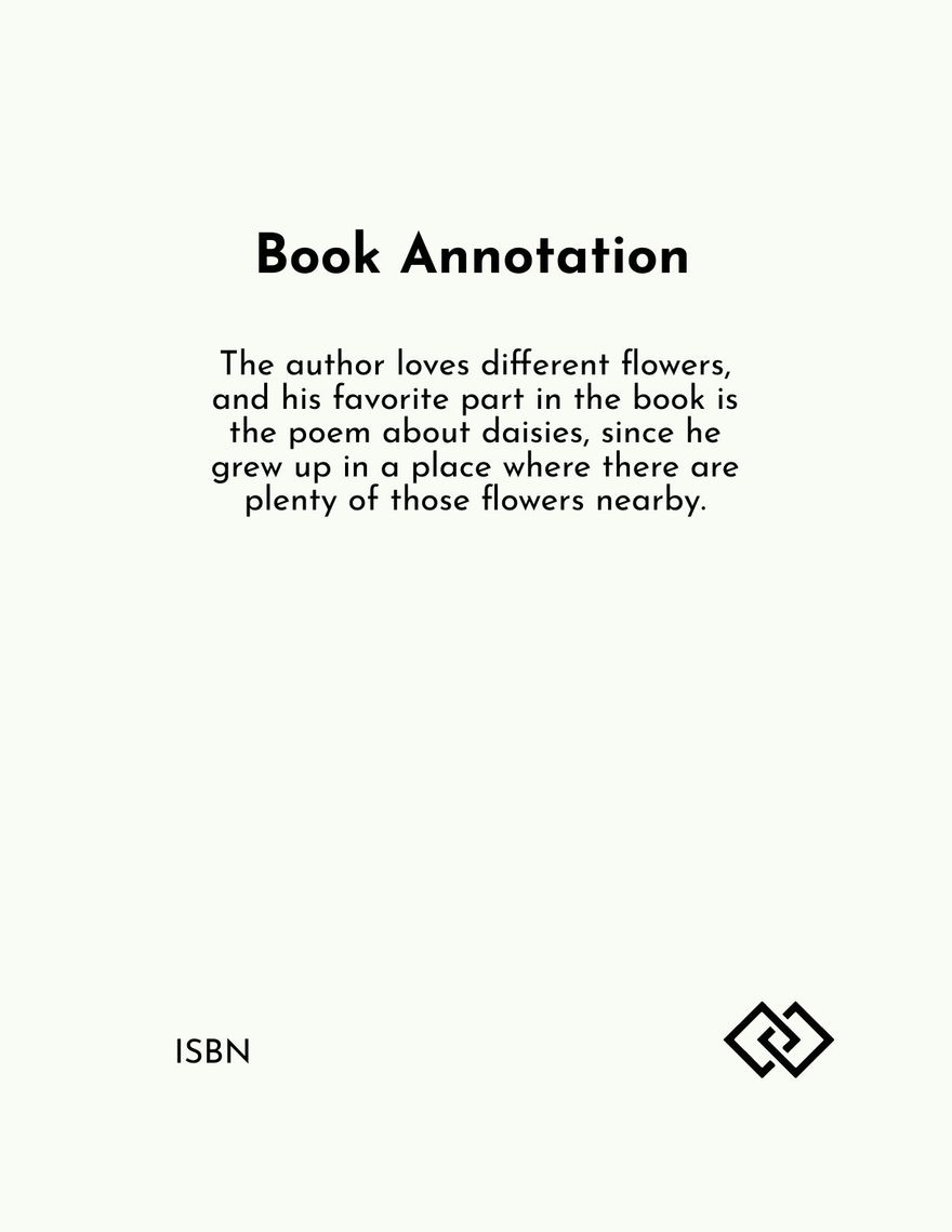 Poetry Book Template