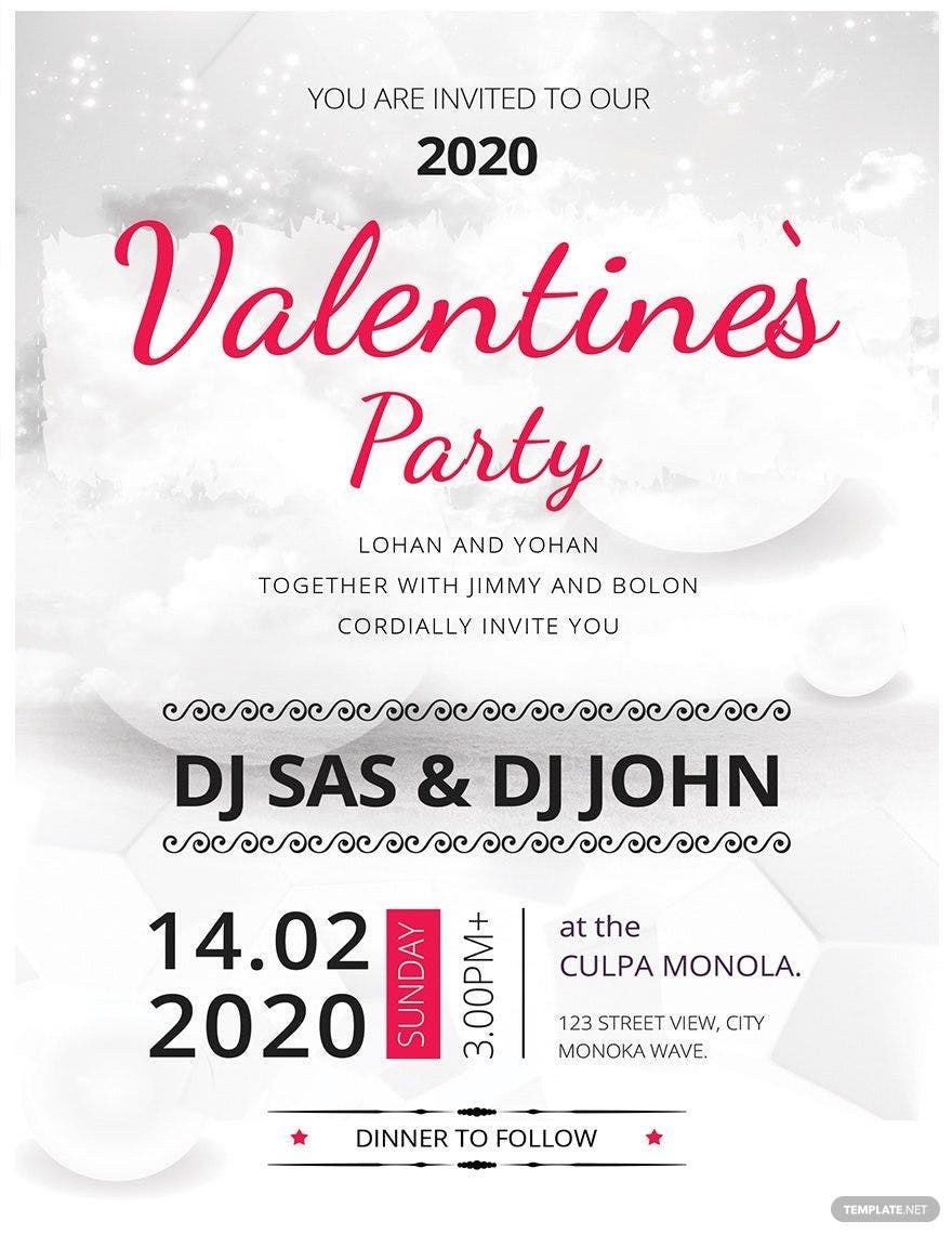 Valentine's Party Invitation Template